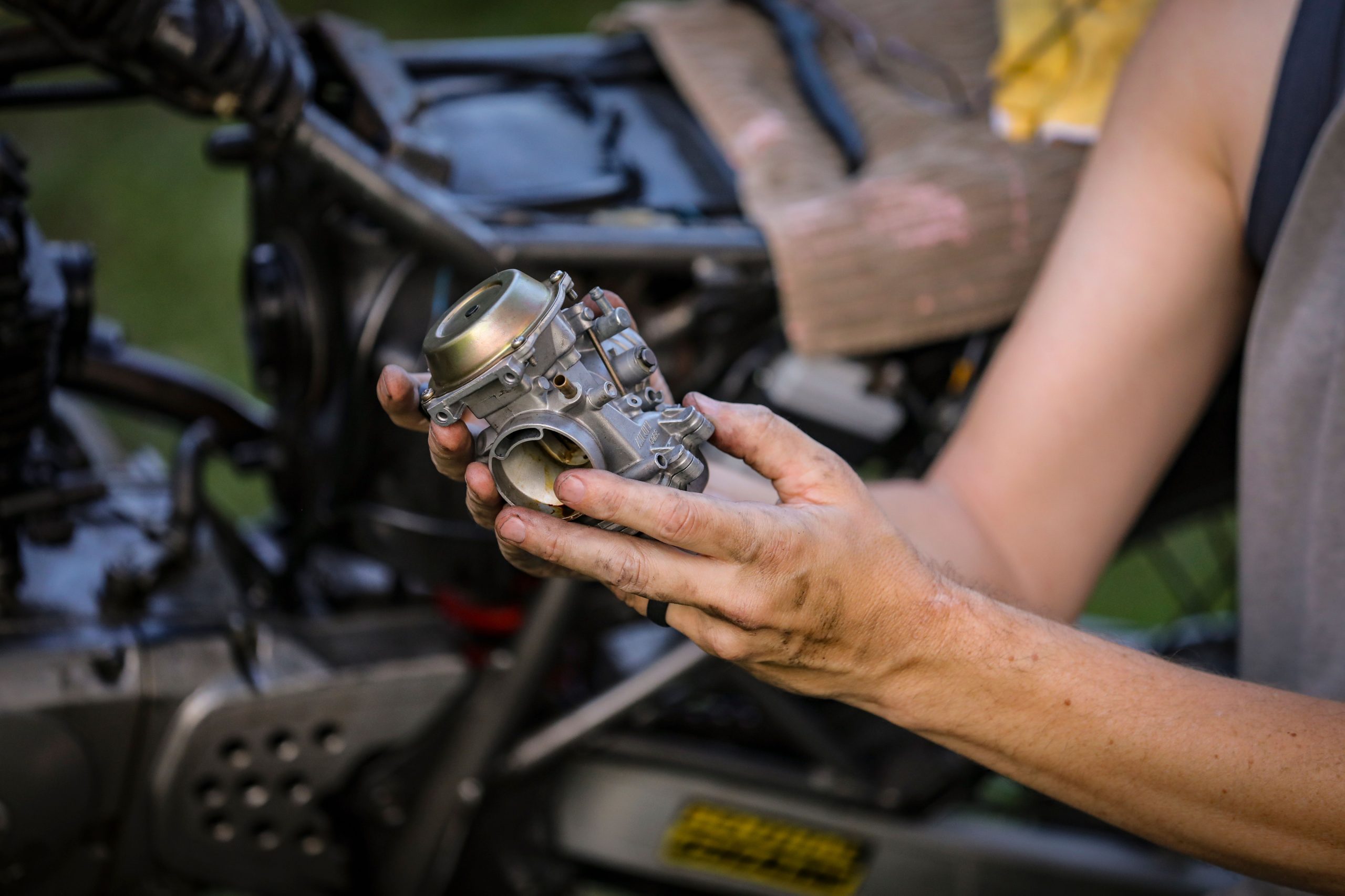 Mechanical component being handled during repair work